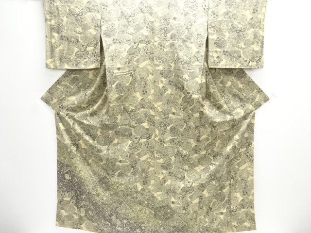 JAPANESE KIMONO / TSUKESAGE HOMONGI / EMBROIDERY / CHINESE FLOWER